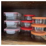 9 Kitchen Glass Storage w/ Lids