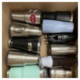 Lot of Metal Hot/ Cold Cups & Plastic