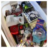 Christmas Boxes & Ribbon in Tub w/ Lid