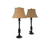 Pair if Modern Stick Table Lamps