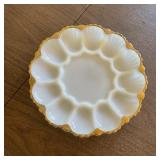 Milk Glass Style Deviled Egg Plate