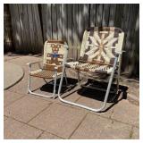 Vintage Macramé Lawn Chairs Adult & Childs