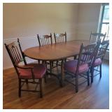 Vintage Conant Ball Dining Table w/ 6 Chairs