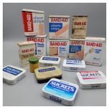 Vintage Band-Aid & Sucrets Tin Lot