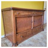 Antique Oak Cabinet Console