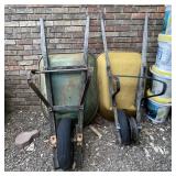 2 Vintage Wheelbarrows