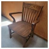 Vintage Oak Courtroom Style Chair