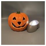 Pottery Pumpkin w/ Magnetic Light