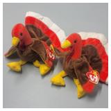 Pair of Gobbles Beanie Babies