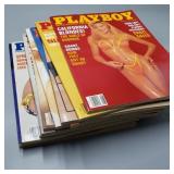 Stack of 11 1991 Playboy Magazines