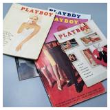 Stack of 6 Vintage 50s/early 60s Playboy