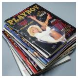 Stack of 10 1985 Playboy Magazines