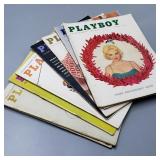 Stack of 8 Vintage 50s/early 60s Playboy