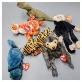 Lot of 6 Jungle Beanie Babies