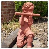 Small Yard Statue 'Musical Child'