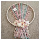 Seashells and Yarn Wall Decoration