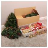 Lot of Christmas Trees and Ordiments Lot of Christmas Trees and Ordiments