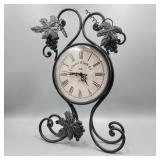 Modern Metal Grape Motif Clock