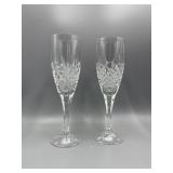 2 Crystal Champagne Glasses