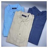 3 Mens Shirts, 2 Linen 1 Cotton/Linen XL 3 Mens Shirts, 2 Linen 1 Cotton/Linen XL