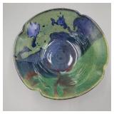 9" Blue / Green Stoneware Bowl