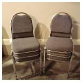 Lot of 6 Stackable Metal Chairs Lot of 6 Stackable Metal Chairs