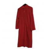 Ladies Zip Front Red Bathrobe Large