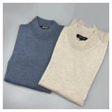 2 Mens 100% Merino Wool Sweaters