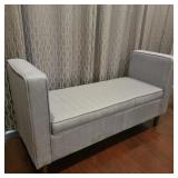 Modern Gray Storage Bench Modern Gray Storage Bench