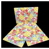 4 Cork Back Floral Placemats 4 Cork Back Floral Placemats