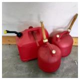 Lot of Gas Cans