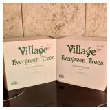 Village Evergreen Trees Cold Cast Porcelain Village Evergreen Trees Cold Cast Porcelain