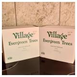 Village Evergreen Trees Cold Cast Porcelain