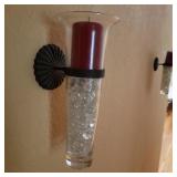 Set of 2 Mounted Candle Holders Set of 2 Mounted Candle Holders