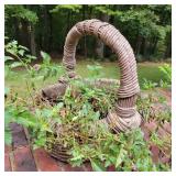 Concrete Basket Planter Concrete Basket Planter
