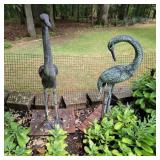 Metal Crane Pair Metal Crane Pair