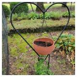 Wrought Iron Heart w/ Planter