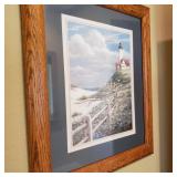 Left Lighthouse on Hill Art Left Lighthouse on Hill Art