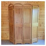 4 Panel Oak Room Divider