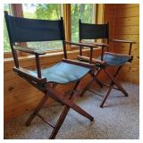 Pair of Modern Folding Director's Chairs Pair of Modern Folding Director's Chairs