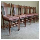 Set of 6 Antique Wood Chairs