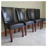 Set of 4 Modern Black Chairs Set of 4 Modern Black Chairs