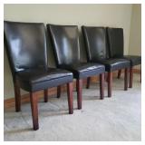 Set of 4 Modern Black Chairs