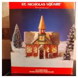 St Nicholas Square Schoolhouse Porcelain Lamp