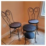 Ice Cream Parlor Chairs w/ Table Ice Cream Parlor Chairs w/ Table