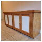Custom Oak Cabinet Console Custom Oak Cabinet Console