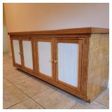 Custom Oak Cabinet Console