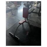 Red Cybex Upright Steel Bench