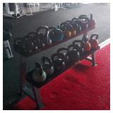 Lot Of KettleBells With Rack