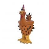 Chicken Potter Plant Container; damaged beak